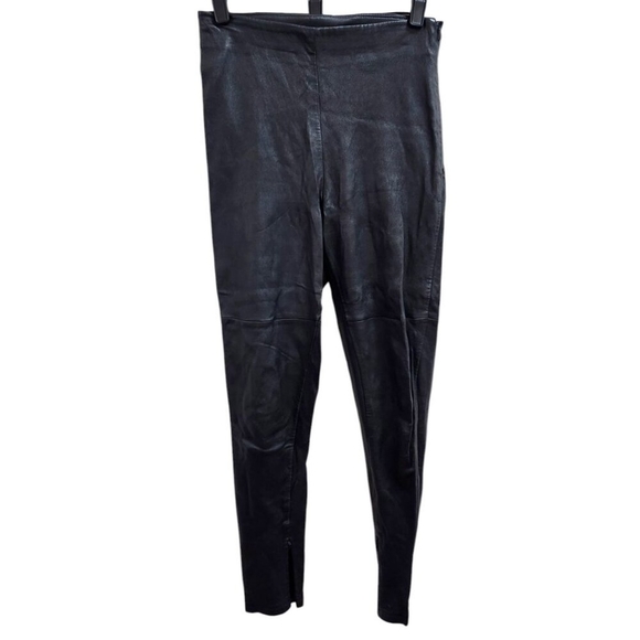 Maison Martin Margiela x H&M BLACK LEATHER LEGGINGS PANTS Size XS - Picture 3 of 16